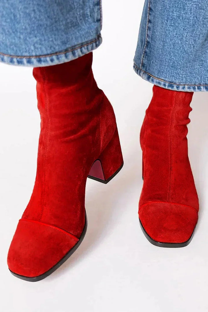 Zilvaine | Femme Bottines Daim Talon Bloc - Image 3