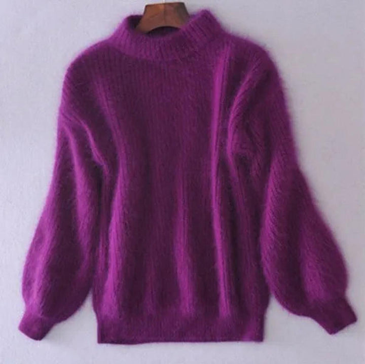 Zilvane | Pull Femme Col Roulé Moelleux - Baby Blue - Image 4