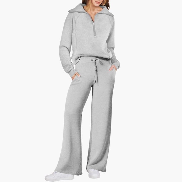 Zélavande | Ensemble Loungewear Femme Pantalon Large - Navy - Image 16