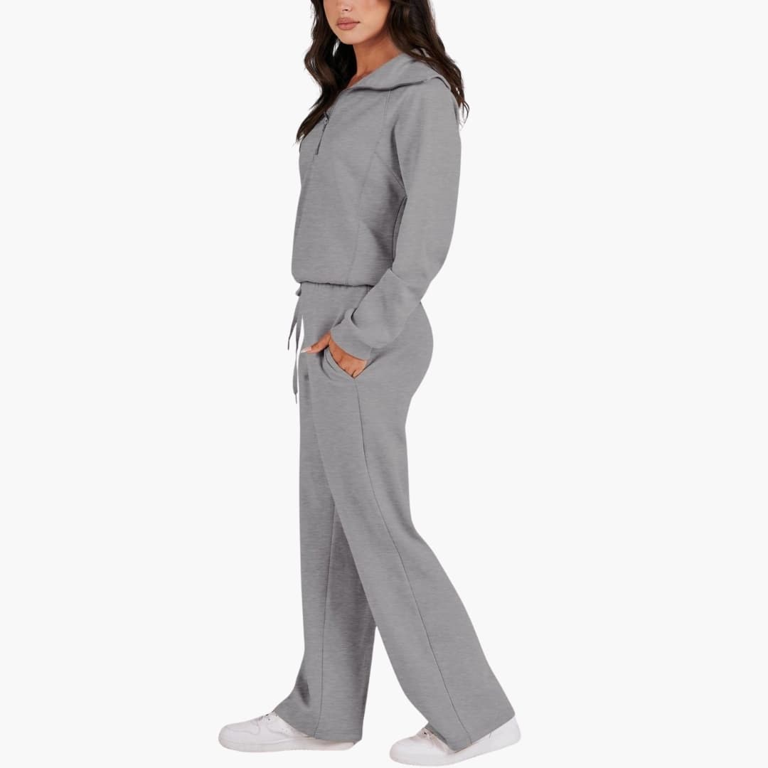 Zélavande | Ensemble Loungewear Femme Pantalon Large - Navy - Image 18