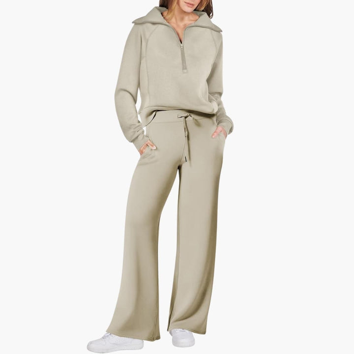 Zélavande | Ensemble Loungewear Femme Pantalon Large - Navy - Image 22