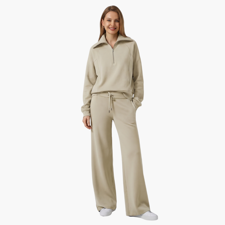 Zélavande | Ensemble Loungewear Femme Pantalon Large - Navy - Image 23
