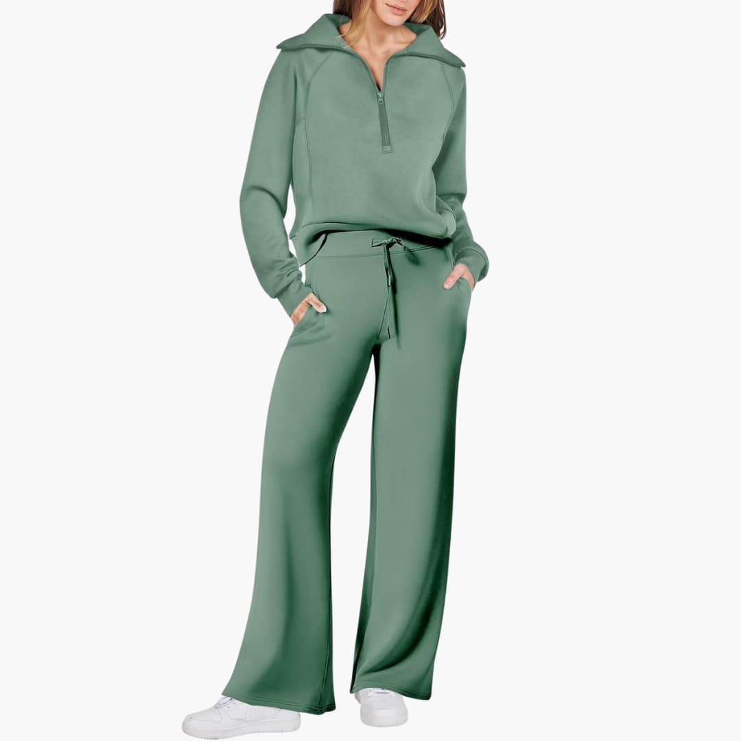 Zélavande | Ensemble Loungewear Femme Pantalon Large - Navy - Image 26