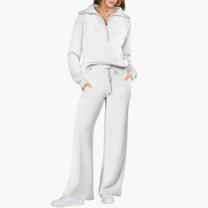 Zélavande | Ensemble Loungewear Femme Pantalon Large - Navy - Image 28