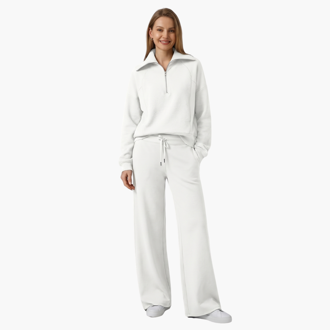 Zélavande | Ensemble Loungewear Femme Pantalon Large - Navy - Image 29