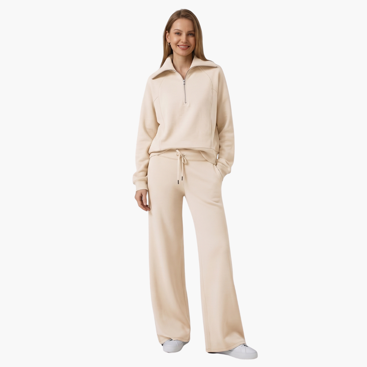 Zélavande | Ensemble Loungewear Femme Pantalon Large - Navy - Image 9