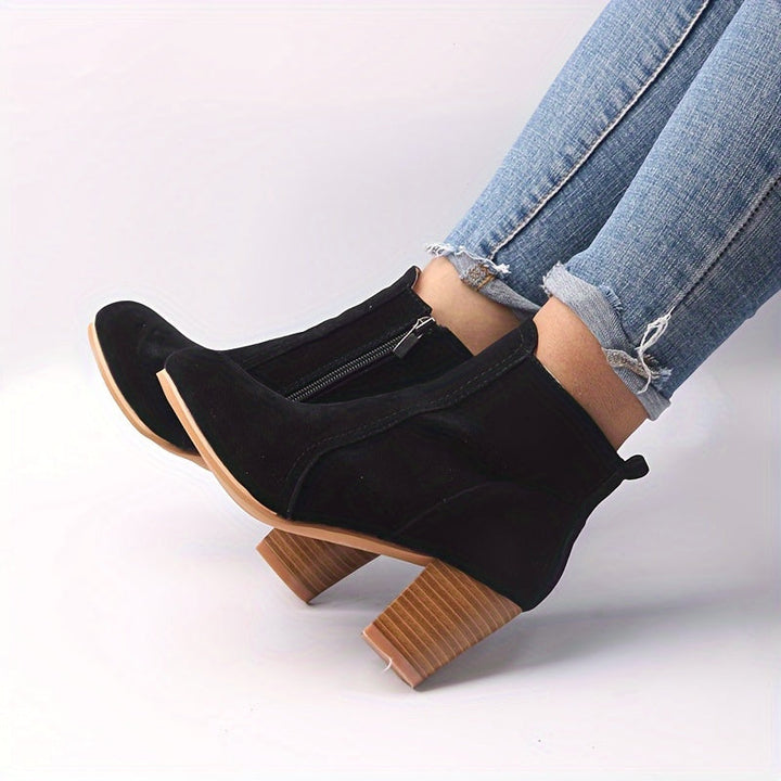 Zélavorn | Femme Bottines Talon Carré Zip Latéral - Image 7
