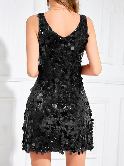 Zélivane | Femme Robe de Soirée Paillettes Mini - Red - Image 4
