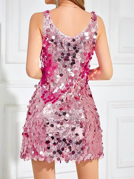 Zélivane | Femme Robe de Soirée Paillettes Mini - Red - Image 8