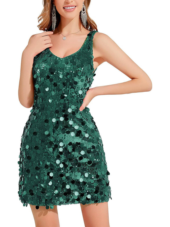 Zélivane | Femme Robe de Soirée Paillettes Mini - Red - Image 9