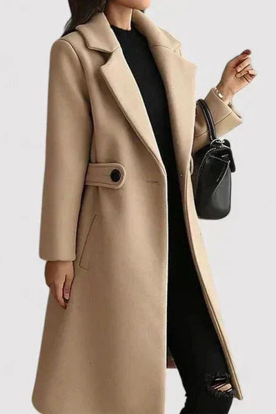 Zélivane | Manteau Long Femme Ceinturé Hiver - Camel - Image 2