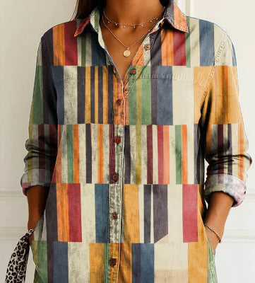 Zélwane | Femme Chemisier Blouse Carreaux Multicolore - Image 1