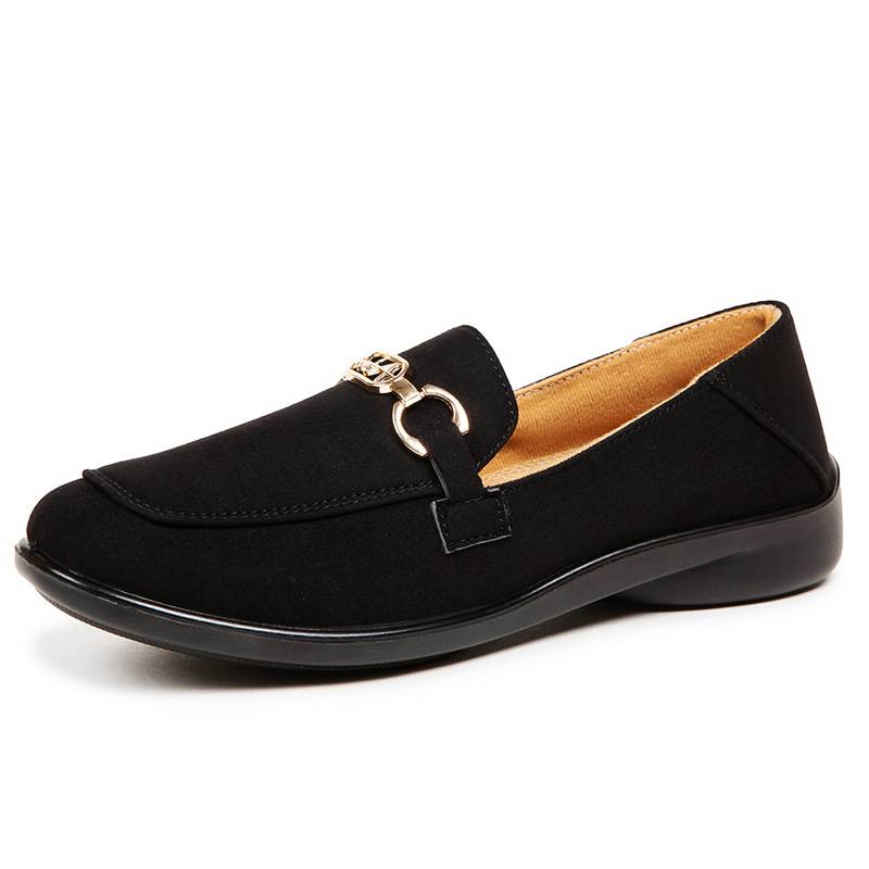 Zolvaine | Femme Mocassins Slip-On Détail Doré - Navy - Image 3