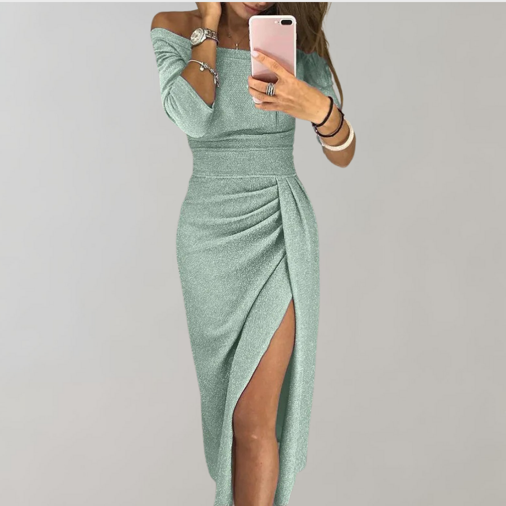 Zolvire | Femme Robe de Soirée Épaules Dénudées - Image 4