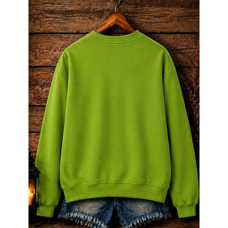 Zolvire | Sweat Halloween Femme Imprimé Sorcière - Green - Image 2